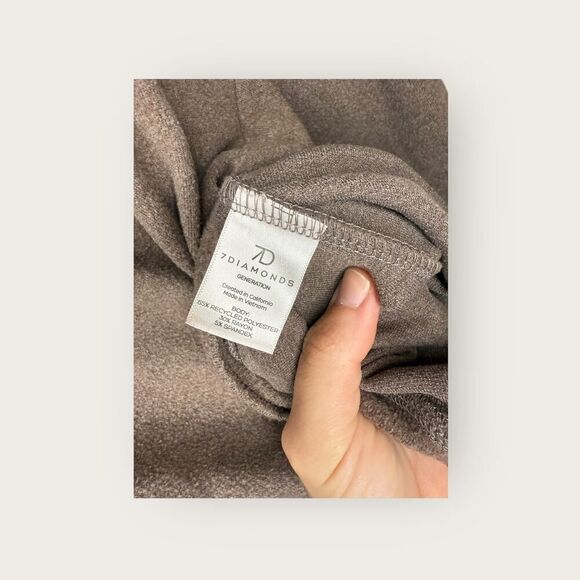 7Diamonds Generation Soft Quarter Zip Pullover in Chocolate Size Large - Picture 8 of 8